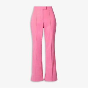 NWT Jonathan Simkhai ‘Carmine Cady Bootcut Pleated Slit Hem Pants in “Taffy” 0